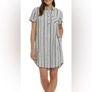 Adrienne Vittadini Linen Blend Shift Dress Size Large